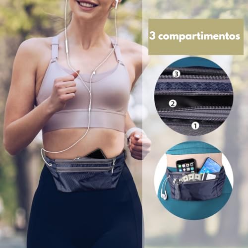 Pochete esportiva doleira porta celulares para academia corrida passeio feminina masculina (Vermelho