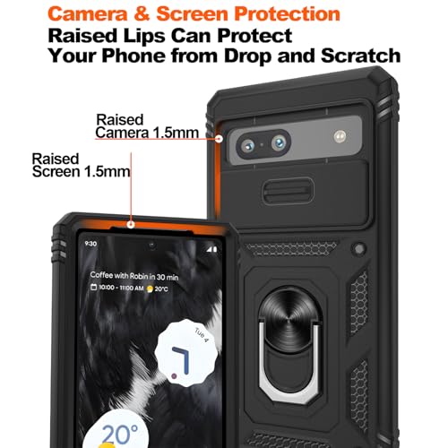 Coque Google Pixel 7A anti-rayure protégeant l'objectif avec verres écran