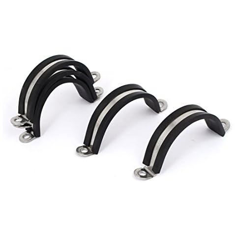 Sourcingmap 45mm EPDM Rubber Saddle Clamp Clips Cover