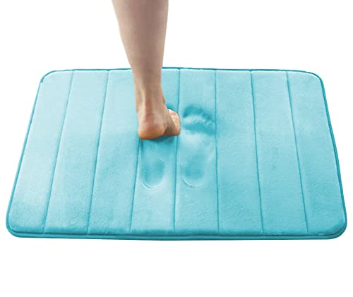 Badematte Aus Memory-Schaum 50,8x81,3 Cm – Rutschfeste, Schnell Trocknende Duschmatte In Grau