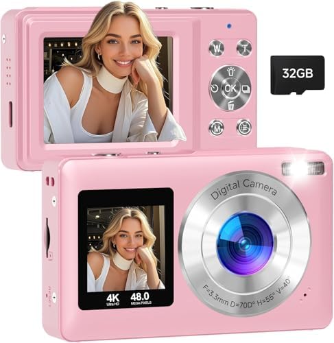 LucZeng Câmera Fotografica Digital 4K, Câmera Vlogging de 64 MP p...