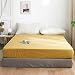 mixinni Modern Style Super Soft Gold Fitted Sheet Solid Color Bed Sheet 15" Deep Pocket Full/Queen Size-(Only 1 Gold Color Fitted Sheet)