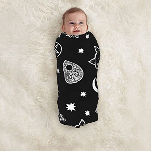 Halloween Goth Skull Baby Stuff Swaddle Blanket Gothic Soft Newborn Wrap Baby Swaddling Blanket Cover Baby Throw Receiving Blankets Silky Breathable Stretchy Gifts For Boys Girls Infant Shower #TOP4