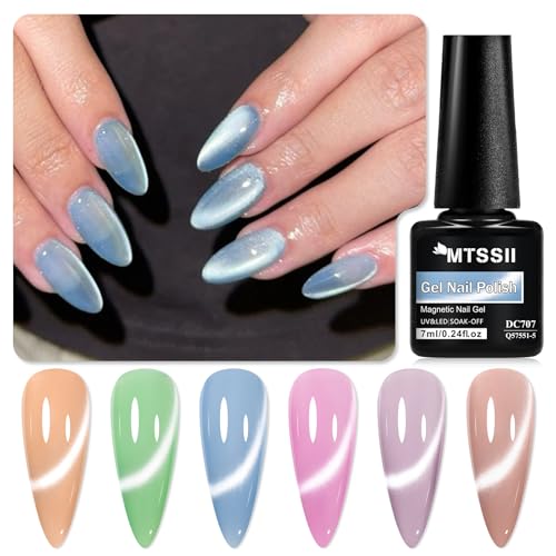 Set de 8 esmaltes gel gato con imán MTSSII miniatura 6