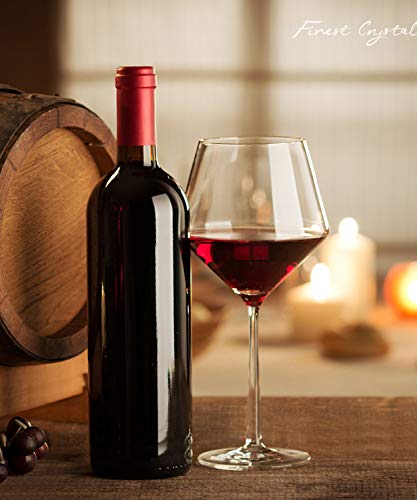 Crystal Wine Glasses Set of 2,Hand Blown Red Wine Glasses-Finest Crystal,Lighter,Ultra-thin For Best Wine Tasting,16 OZ,Perfect Gifts For Anniversary,Birthday - Thumbnail 2
