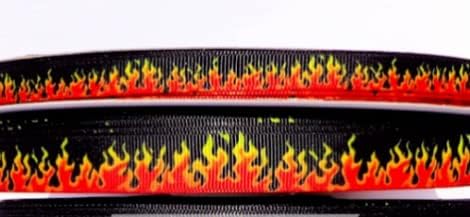3yds Fire and Flames 3/8 5/8 7/8 1.5 2.25 Grosgrain Ribbon (3/8)