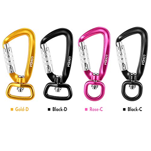 Carabiner Clip, Andoer Mosquetão giratório Mosquetão giratório 360 ° Mosquetão giratório pequeno Mos