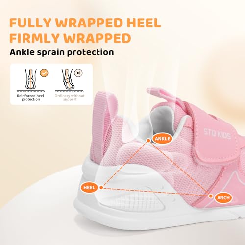 Image of STQ KIDS Baby Walking Shoes with Wide Toe Box Shoes for 6 12 18 24 Months | Baby Barefoot Shoes With Adjustable Hook-And-Loop Straps For First Steps and Daily Wear