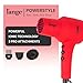 L'ANGE HAIR PowerStyle Turbo Ionic Hair Dryer | 1875 Watt Professional Blow Dryer with Diffuser & Concentrator | Multiple Heat & Speed Settings for Fast Drying | Salon-Grade Styling Tools, Red