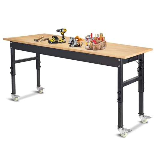 Heavy-Duty Adjustable Workbench with Power Outlet