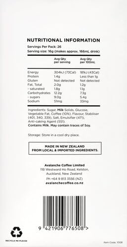 Avalanche Cafe Style Vanilla Latte