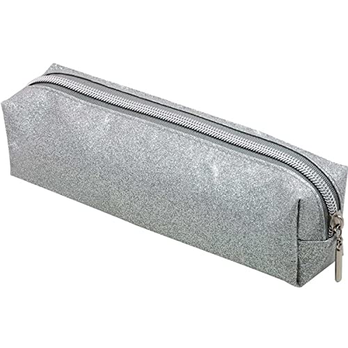 Estojo PU Glitter 1 Zíper Prata, BRW