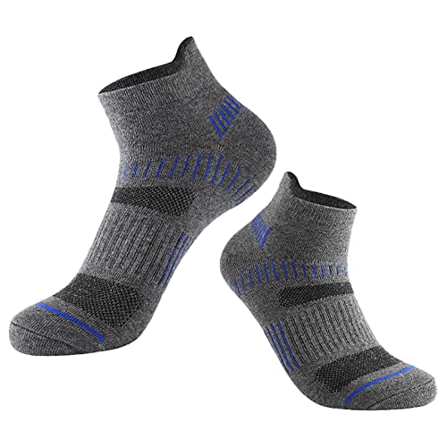 Calcetines de perro con tracción para hombre, absorben el sudor, deportes y ocio, parte superior baja, boca poco profunda, calcetines cortos de temporada para hombre 13 calcetines, gris oscuro, Altoa