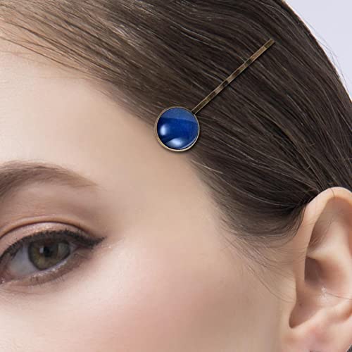 Accessoires pour cheveux glam bleu foncé pinces élégantes barrettes mignonnes fait main femme - 5