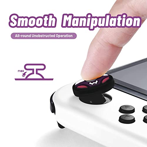 Silicone Joycon Thumb Grip Caps, Joystick Cover Compatible With Nintendo Switch/Oled/Switch Lite,4Pcs(White+Gray+Purple+Blue) #TOP5