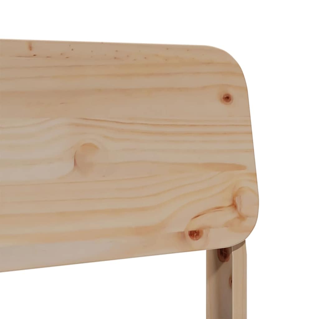 Krzesło ogrodowe z litego drewna sosnowego 2 sztuki 60 x 52,5 x 72 cm z wygodnym oparciem i stabilną ramą zewnętrzną, trwałe rustykalne siedzisko na patio i otwarte przestrzenie