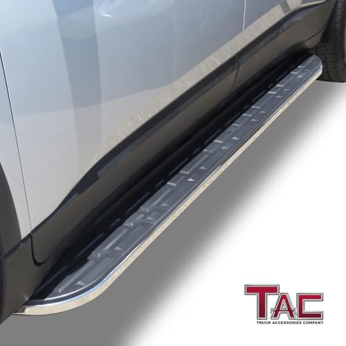 TAC Cobra Running Boards Compatible With 2018-2023 Traverse|2018-2024 Enclave SUV Side Steps Nerf Bars Step Rails Aluminum Black Off-Road City Exterior Accessories 2 pieces one pair