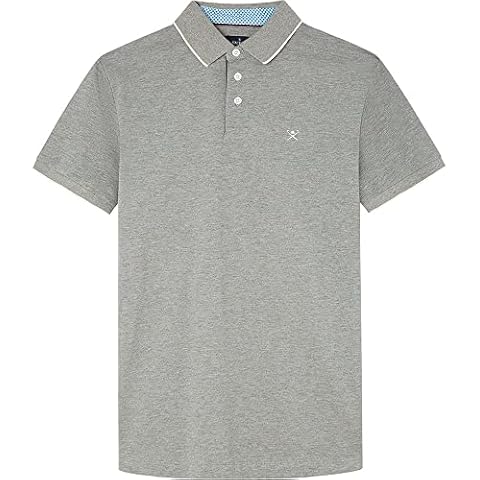 Hackett London Men's Grey Multi Trim Polo Shirt Cover