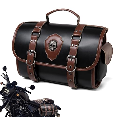 Sac de rangement pour moto en cuir synthétique noir mallette outils