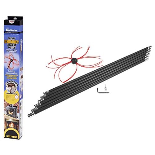 SootEater Rotary Chimney Cleaning System - Gardus RCH205-B Chimney Sweep Kit, Cleans…