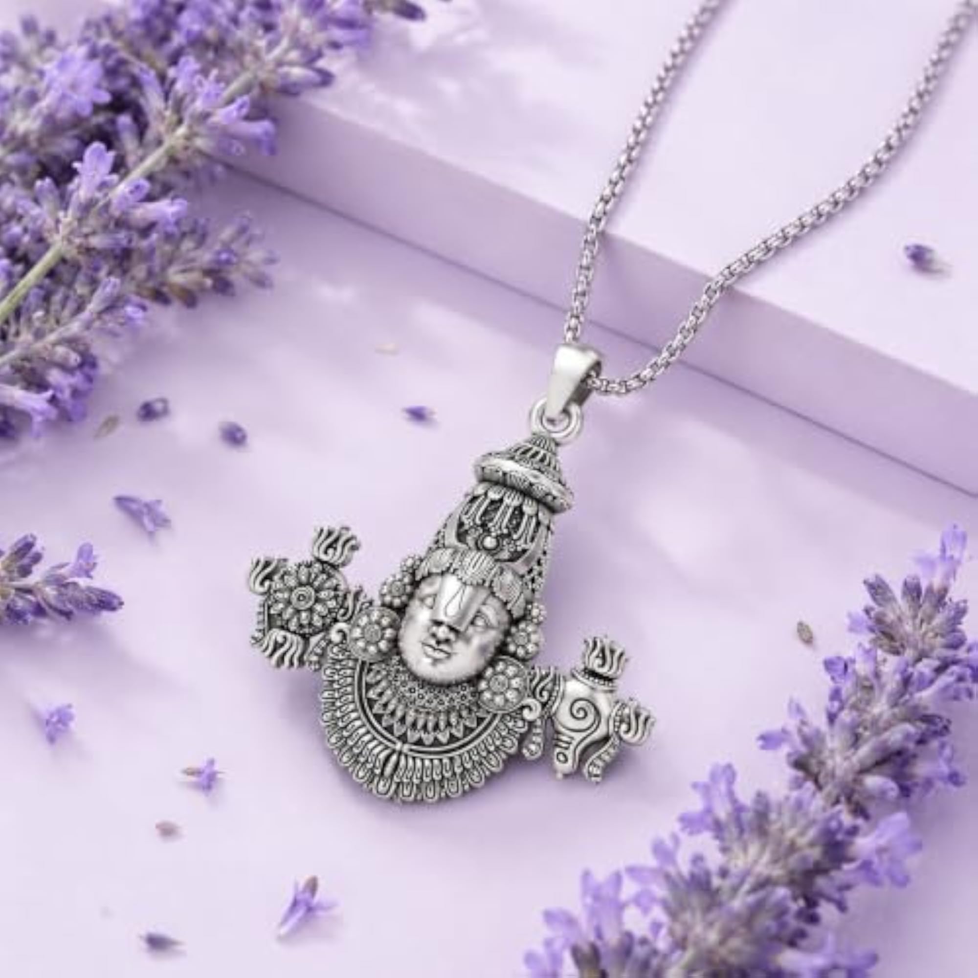 Men's Religious Pendant Locket with Chain