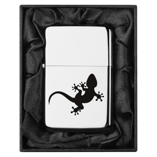 Encendedor en caja regalo negro con gecko