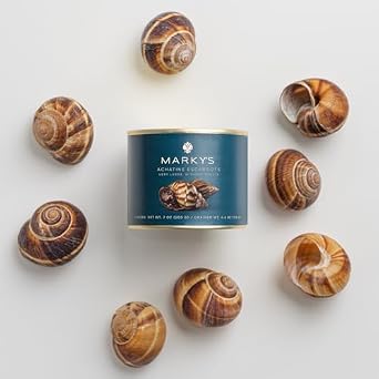MARKYS French Escargot Achatine Snails Without Shells - 2 Dozen - 4.4 oz / 125 g & Escargot Snails Empty Shells - 36 pcs