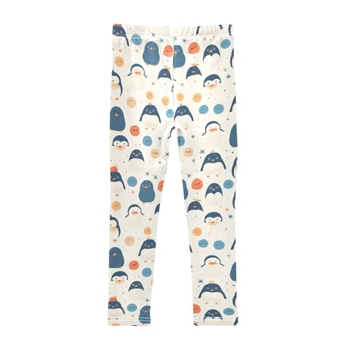 Seamless Pattern Penguins Kids Baby Girls Cotton Leggings Soft Full Length Pants Exercise2