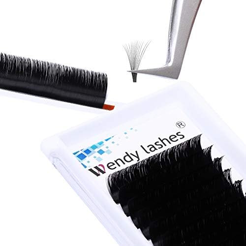 Eyelash Extensions C/D Curl Easy Fan Lash Extensions 0.07mm Optinal 11-17mm Length Mega Volume Eyelash Extension 3D~10D Self Fanning Lashes (0.07-C, 8-14mm)