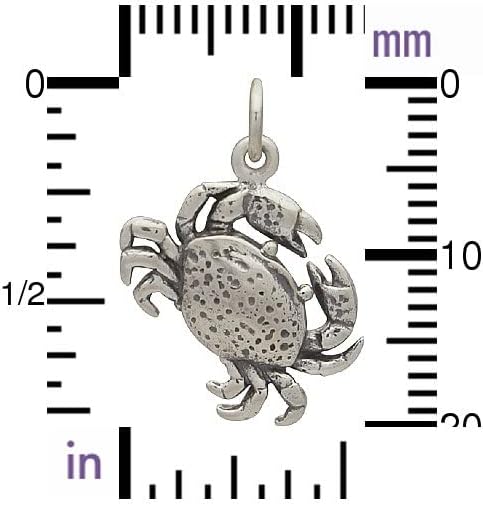 KEVIN N ANNA Sterling Silver Crab Charm Necklace, 18" - Image 4