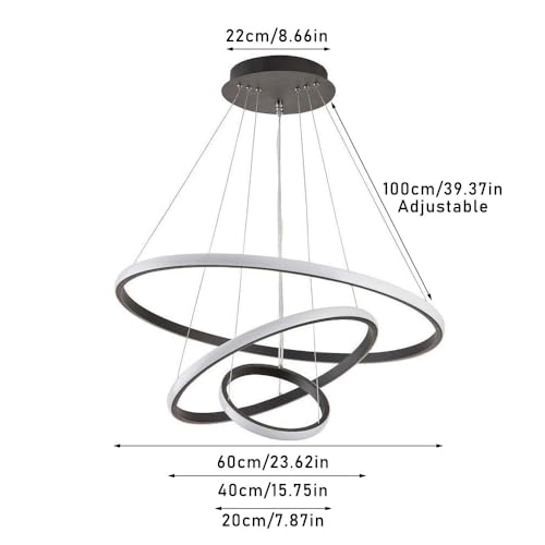 Lámpara colgante minimalista para techo de dormitorio con luz LED regulable 8