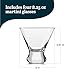 Libbey Cosmopolitan Stemless Martini Glasses, 8.25 Oz Dishwasher Safe Martini Glasses Set of 4, Cocktail Glasses Set for Wedding Registries and More