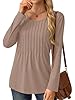 NORACORA Long Sleeve Pleated Tops for Women Dressy... #3