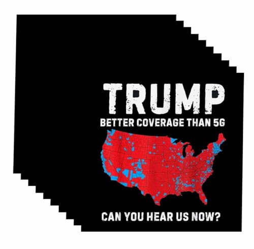 10 Pack Trump Better Coverage Than 5G Can You Hear us Now Stickers Laptop Bumper Decal Window Waterproof Car Stickers