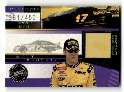 2003 Press Pass Eclipse Under Cover Driver Silver #UCD16 Matt Kenseth Used Relic 381/450 NASCAR Racing Trading Card
