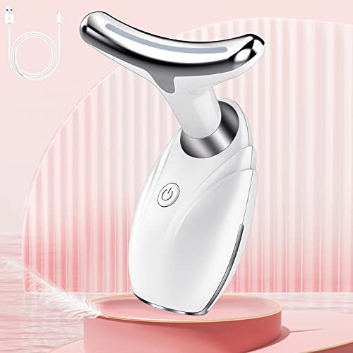 3-In-1 Face Massager For Skin Care, Facial And Neck Massager Electric Face Neck Lifting Massager With 45 ±5℃ Heat & 3 Massage Modes Skin Care,Improve,Firm,Tightening And Smooth #TOP6