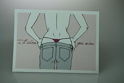 I'll Show You Mine card with thong lingerie illustration