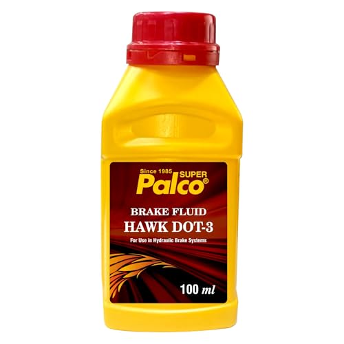 Image of PALCO Brake Fluid DOT 3 100 ml (Pack of 5) for Car and Bike, Hydraulic Brake Oil for Disc and Drum Brake with ABS System and Hydraulic Clutch System