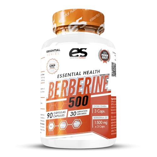 ESSENTIAL NUTRITION – Berberina Natural 1500mg – 90 caps | Apoya el Metabolismo de la Glucosa | Favorece la Salud Cardiovascular e Intestinal