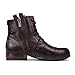 OSSTONE Moto Boots for Men Fashion Zipper-up Leather Chukka Boots Casual Shoes 5008-8, Retro Brown, US9