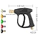 Sooprinse High Pressure Washer Gun,3000 PSI Max with 5 color quick connect Nozzles M22-14 hose connector 3.0 TIP
