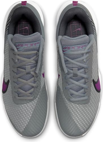 NikeCourt Air Zoom Vapor Pro 2 Men's Clay Tennis Shoes (DV2020-006, Smoke Grey/Dark Smoke Grey/Black/Sangria) Size 10.54