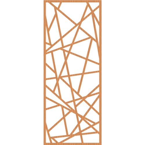 Image of Conway Decorative Pierced Fretwork Wood Wall Panels, 33 3 /8 inchW x 84 3 /8 inchH x 1 /4 inchT, Cherry