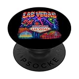 Airbrush-Stadtkunst im Retro-Look von Las Vegas PopSockets Klebender PopGrip
