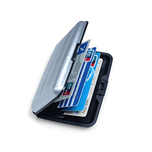 ewinever Ewin24 Impermeable de Negocios Titular de la Tarjeta de crédito ID Monedero Metal de Aluminio de Bolsillo Caja de la Caja