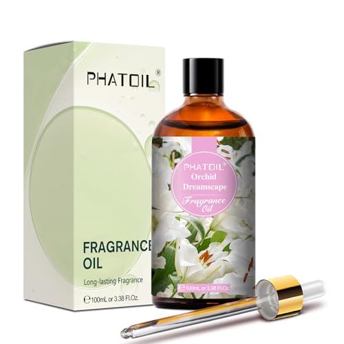 PHATOIL Orchid Dreamscape Fragrance Oils for Aromatherapy 3.38FL.OZ Diffuser Oils for Home Perfect for Aromatherapy Humidifiers Yoga DIY Candle and Soap Making - 100ml