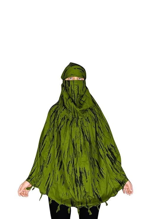 SATANI Printed Rayon Breathable Sun Rays Protection Mask and Lightweight MAHENDI-image-4