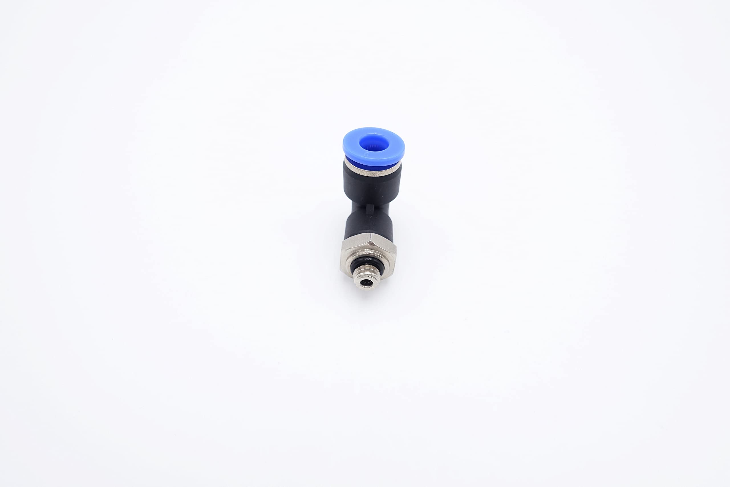 Empuje para conectar el tubo de 6 mm OD x M6 macho, neumático aire agua 90 grados conector de codo giratorio (paquete de 5)