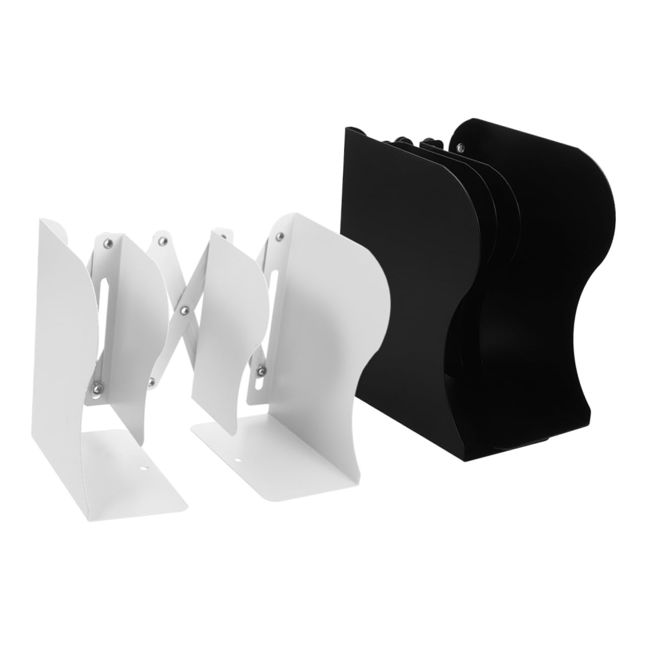 2 Pezzi Supporti Regolabili per Libri da Scrivania in Metallo Espandibile Organizer Robusto Antiscivolo per Libri Pesanti Mensola da Tavolo Portatile per Ufficio e Camera