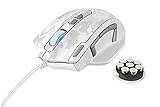 Trust GXT 155C Elite Mouse da Gioco con Pesi Integrati Personalizzabili e Memoria Interna, Bianco Camuffamento